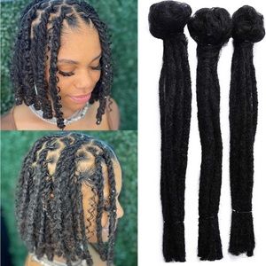 8 Inch 30 Strands, 0.8cm,Natural Color 100% Real Human Hair Dreadlock Extensions